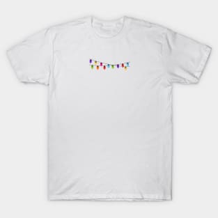 Colorful light bulb Merry Christmas T-Shirt